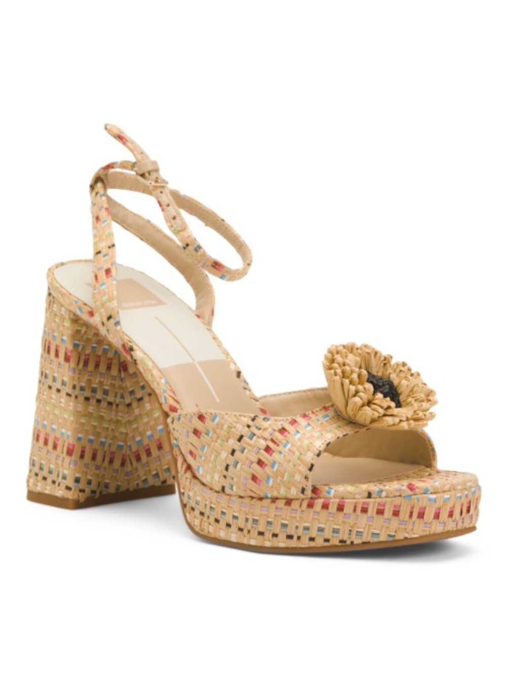 DOLCE VITA Raffia Parlie Heeled Sandals